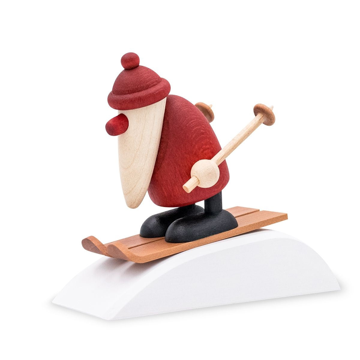 Miniaturset 8, Weihnachtsmann auf Ski mit Hügel, Köhler 11640