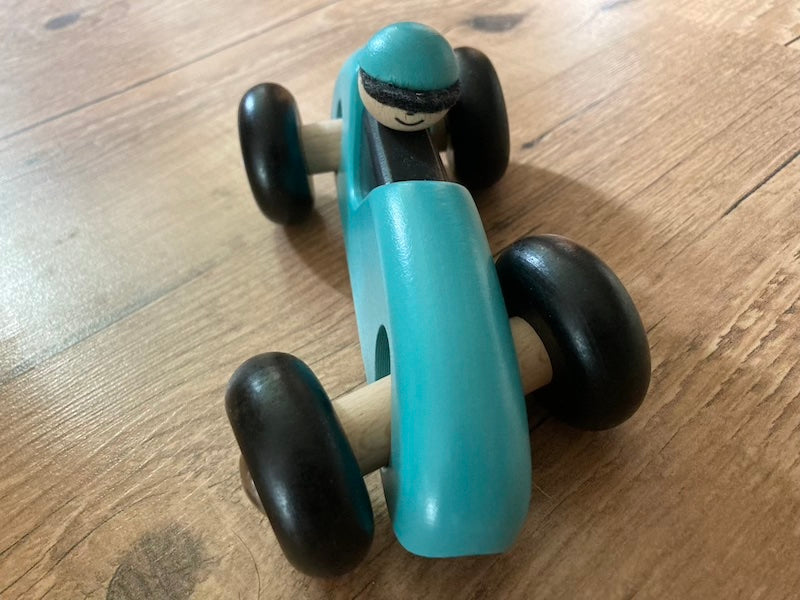 Bajo 41250B,Holz Rennwagen Auto blau