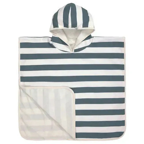 UV STRANDPONCHO BLOCKSTREIFEN MILKY/BLUE, LÄSSIG 1433003159