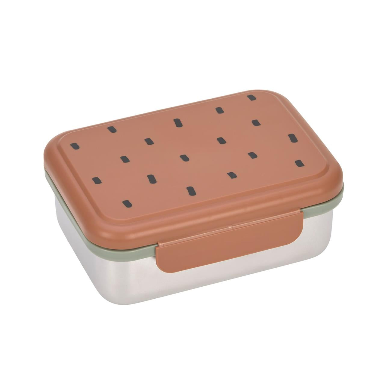 Brotdose für Kinder, Edelstahl Lunchbox, Happy Prints caramel, Lässig 1210029354