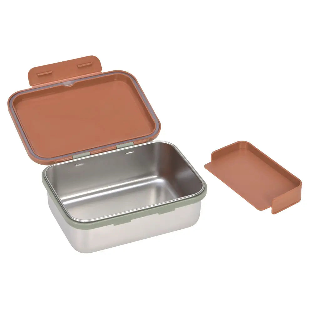 Brotdose für Kinder, Edelstahl Lunchbox, Happy Prints caramel, Lässig 1210029354