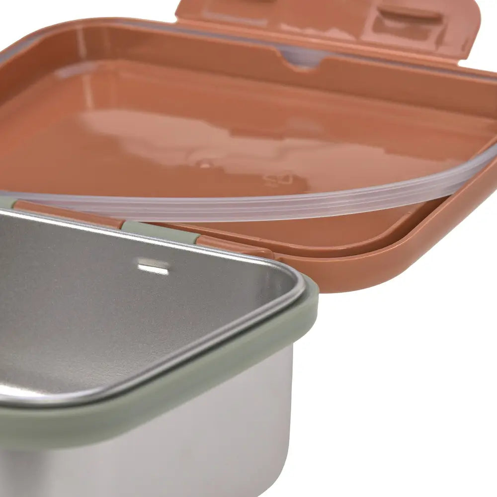 Brotdose für Kinder, Edelstahl Lunchbox, Happy Prints caramel, Lässig 1210029354