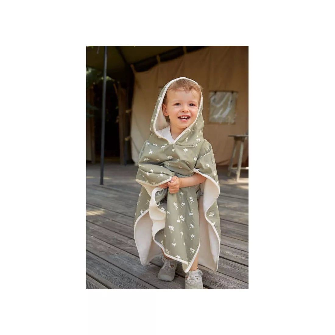 Anti-UV-Strandponcho, Splash&Fun, Palm Tree Olive, Lässig 1433003527