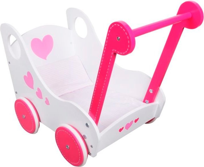 Puppenwagen Flora mit 2 Kissen, Holz Amia 55208042
