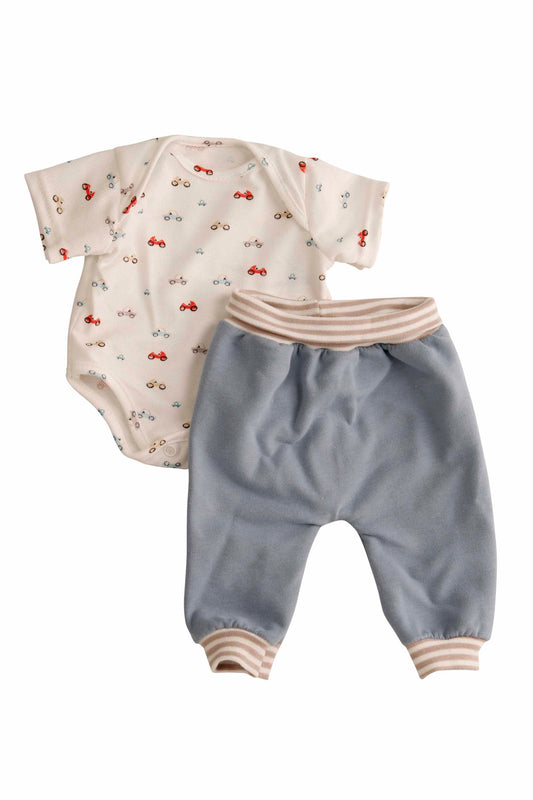 Kleidung für Puppe 45 cm Body + Hose blau/weiss, Schildkröt 0045331