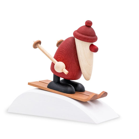 Miniaturset 8, Weihnachtsmann auf Ski mit Hügel, Köhler 11640