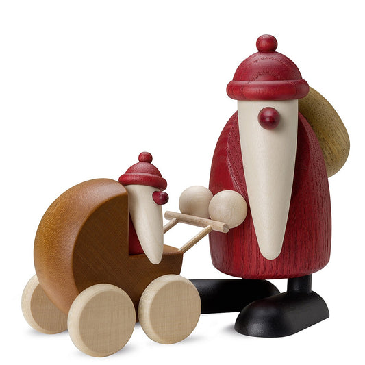 Weihnachtsmann mit Kinderwagen, klein, Köhler 6070