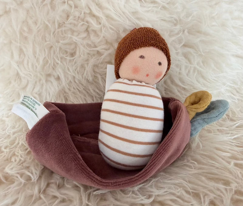 Eichenbaby im Rindenbett gestreift, braun, Nanchen 770411