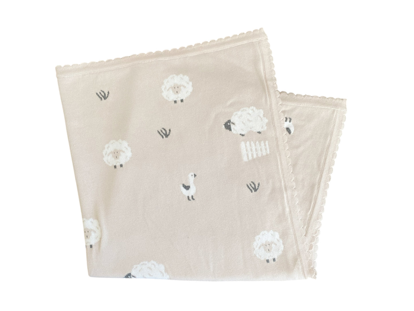 Strickdecke Schafe sand, Hansekind 24882