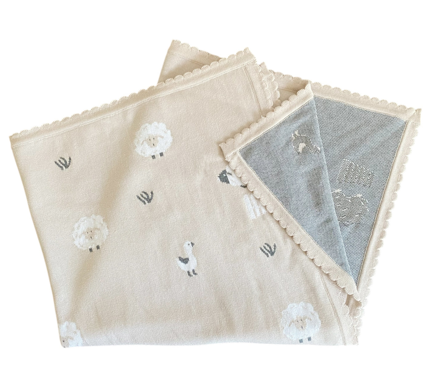 Strickdecke Schafe sand, Hansekind 24882