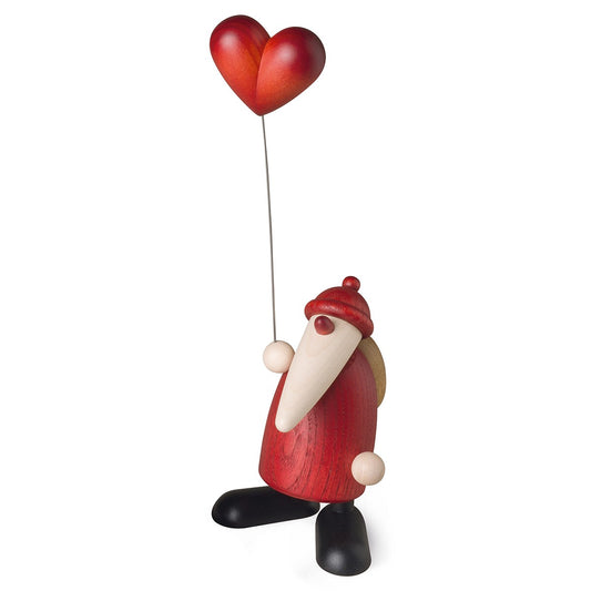 Weihnachtsmann mit Herzballon, klein, Björn Köhler 6544