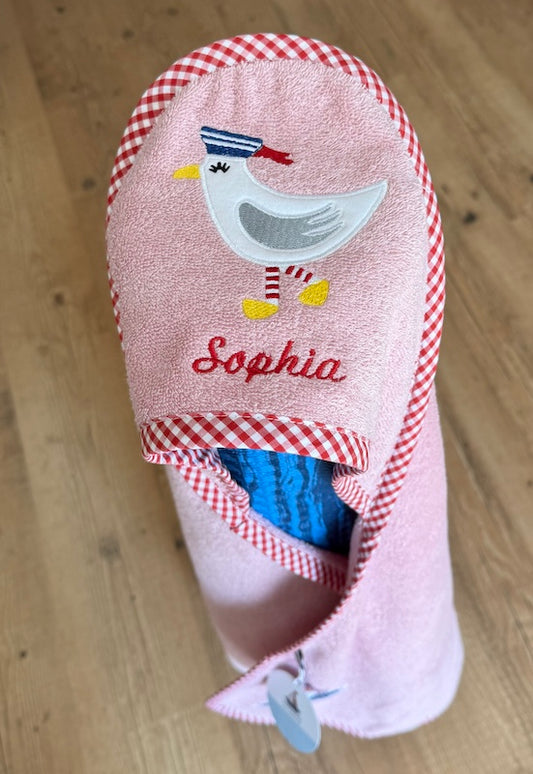 Kapuzehandtuch, personalisiert "Sophia", 80x80, Hansekind 212732