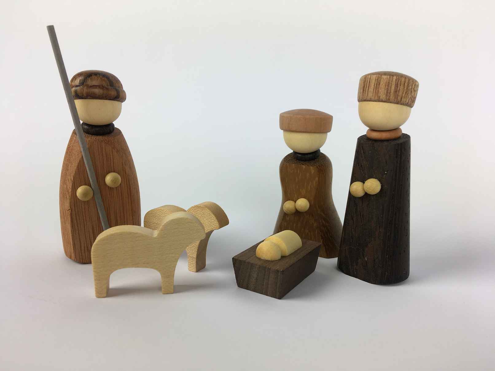 Seiffener Volkskunst Miniaturengruppe Christi Geburt 6-teilig &#8211; 2