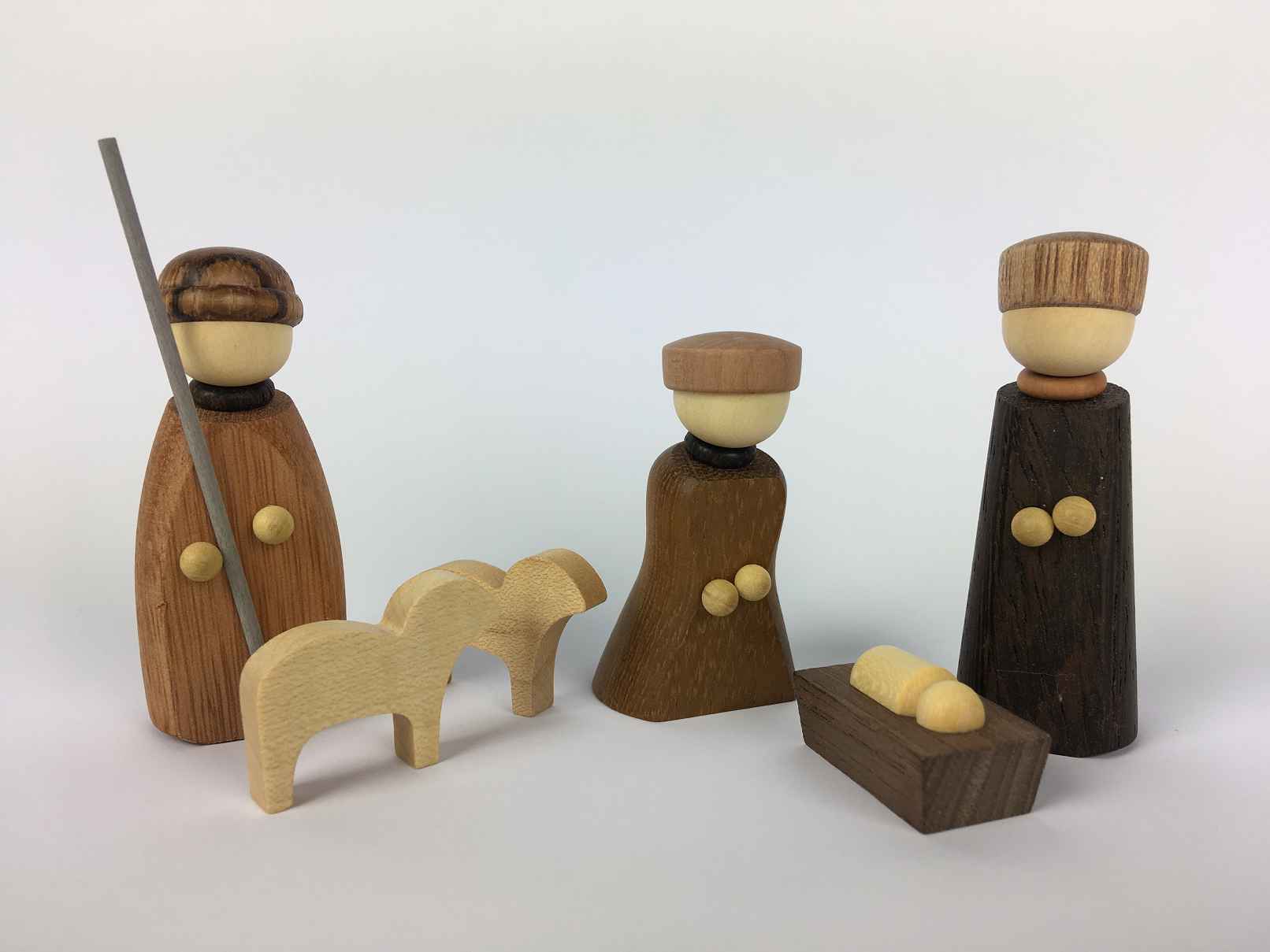 Seiffener Volkskunst Miniaturengruppe Christi Geburt 6-teilig &#8211; 3
