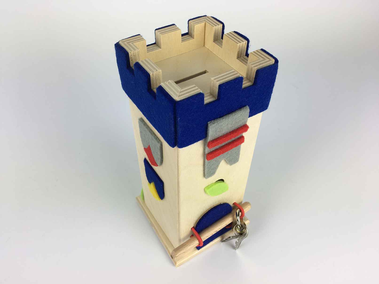 Spardose 302 Schatzturm &#8211; blau &#8211; 3
